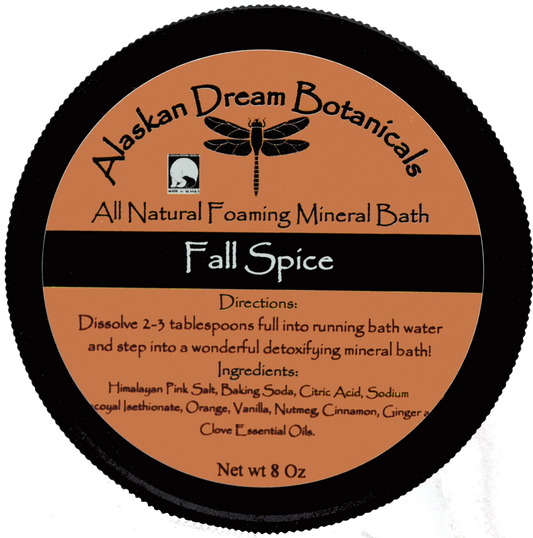 Fall Spice Spa Grade Foaming Mineral Bath - Alaskan Dream Botanicals